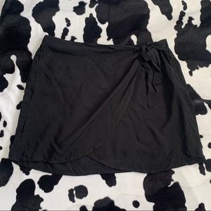 wrap mini skirt